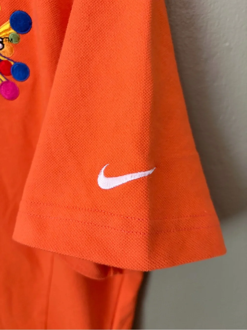 Nike Golf Dri-Fit Orange Polo Shirt Yogos Embroidered Logo Size Women's Large